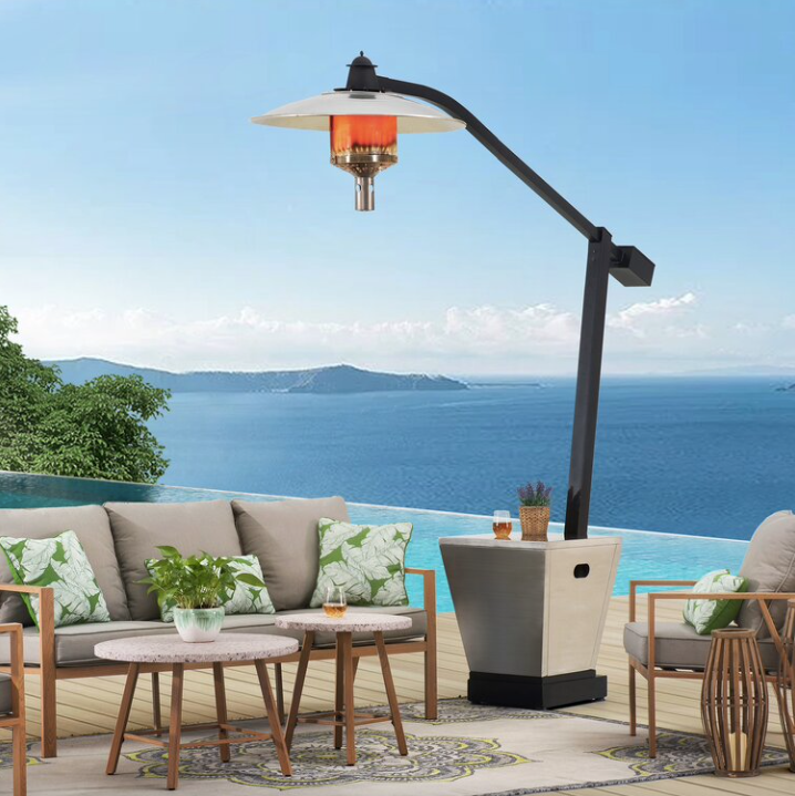 Sunjoy Cartwell Offset 45,000 BTU Standing Patio Heater LKJP3129